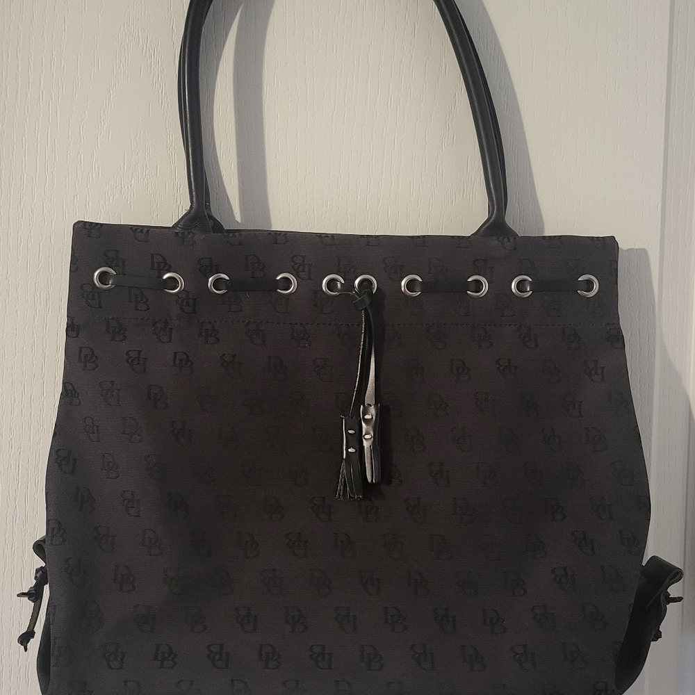 Dooney & Bourke Women’s Black Canvas Satchel Bag